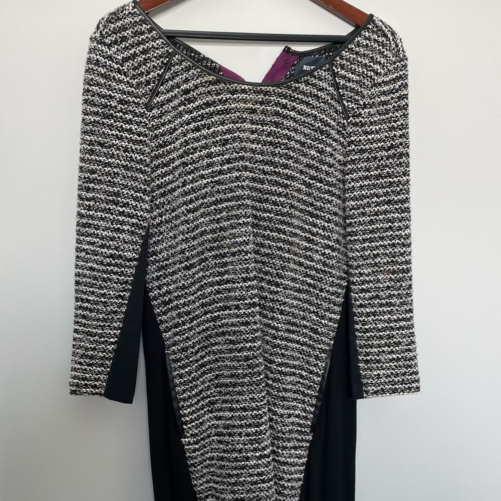 3/4 Sleeve black & white Dress